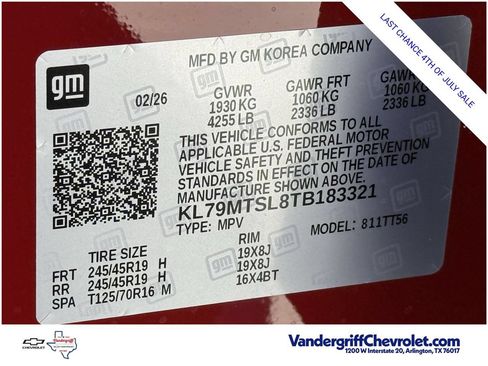 New 2026 Chevrolet TrailBlazer RS w/ Convenience Package FWD image 20