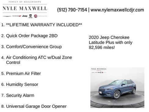 Used 2020 Jeep Cherokee Latitude Plus w/ Comfort/Convenience Group image 12