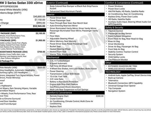 Used 2023 BMW 330i xDrive Sedan w/ M Sport Package AWD/4WD image 2