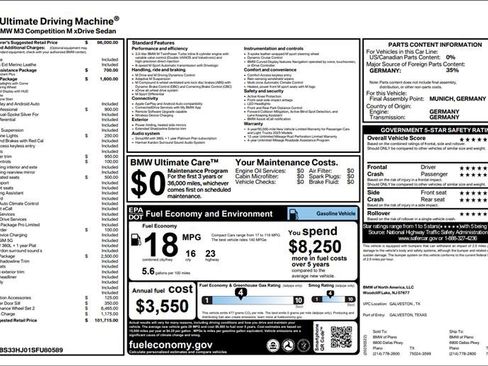 Used 2025 BMW M3 Competition w/ M Driver's Package image 3