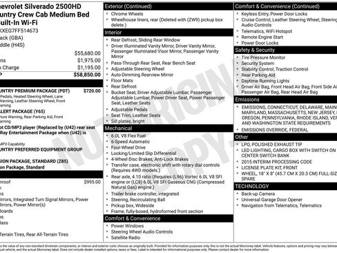 Used 2015 Chevrolet Silverado 2500 High Country w/ High Country Premium Package image 34