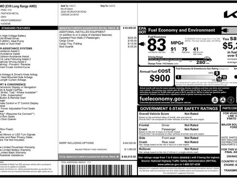 Used 2024 Kia EV9 Wind image 56