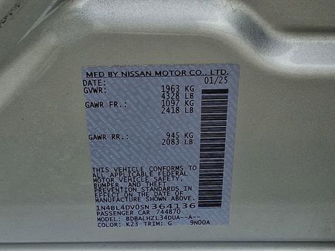 Certified 2025 Nissan Altima 2.5 SV image 27