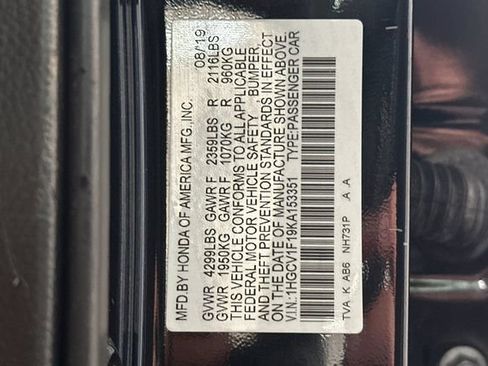 Used 2019 Honda Accord LX image 33