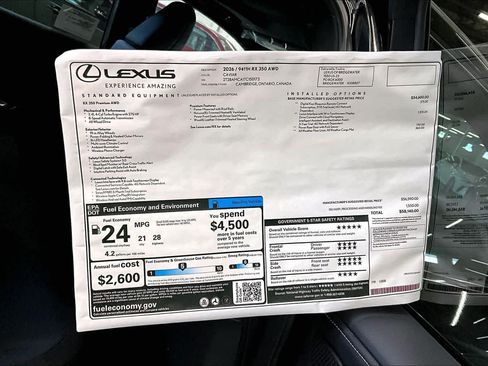 New 2026 Lexus RX 350 Premium AWD/4WD image 13