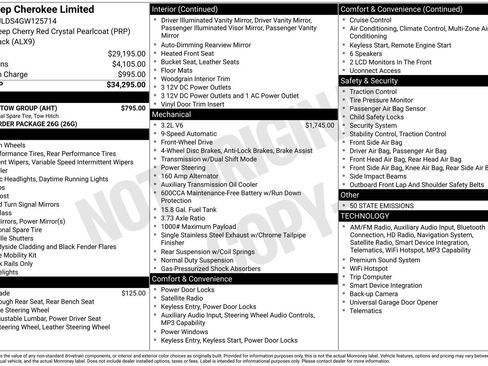 Used 2016 Jeep Cherokee Limited w/ Trailer Tow Group FWD image 8