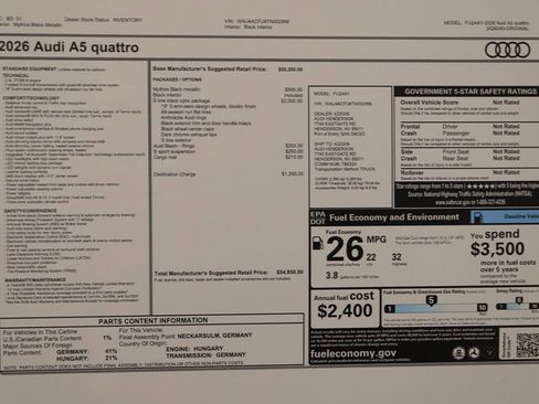 New 2026 Audi A5 2.0T Premium AWD/4WD image 39