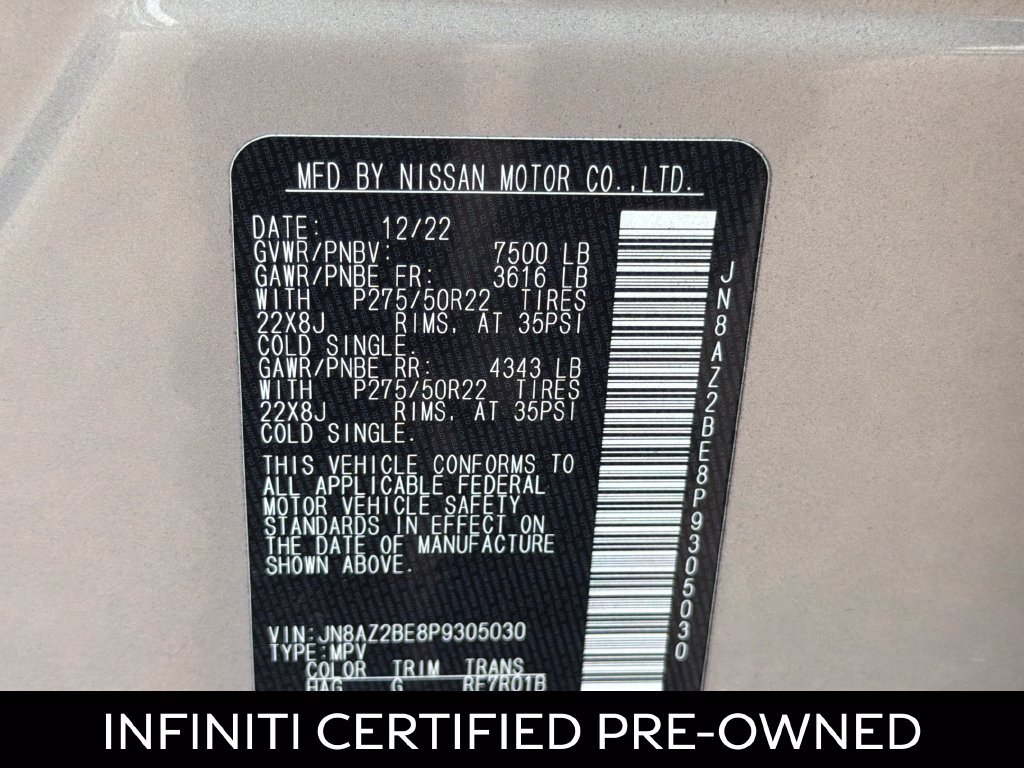 Certified 2023 INFINITI QX80 Sensory w/ All-Season Package AWD/4WD image 30