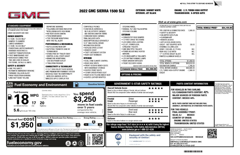 Used 2022 GMC Sierra 1500 SLE AWD/4WD image 2