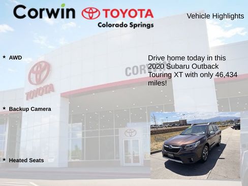 Used 2020 Subaru Outback Touring XT AWD/4WD image 6