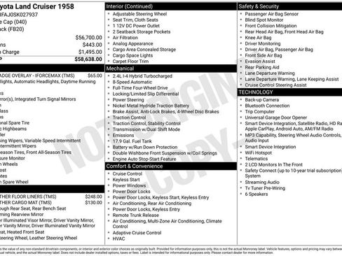 Used 2025 Toyota Land Cruiser 1958 AWD/4WD image 43