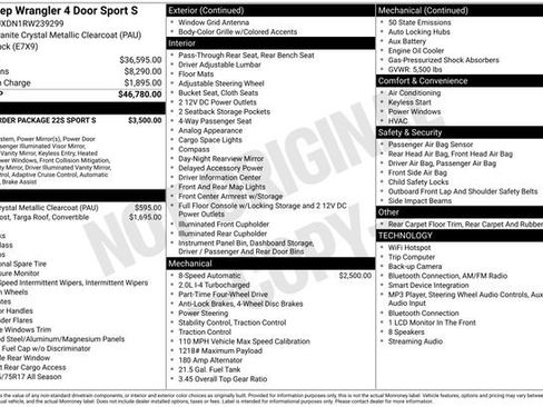 Used 2024 Jeep Wrangler Unlimited Sport AWD/4WD image 24