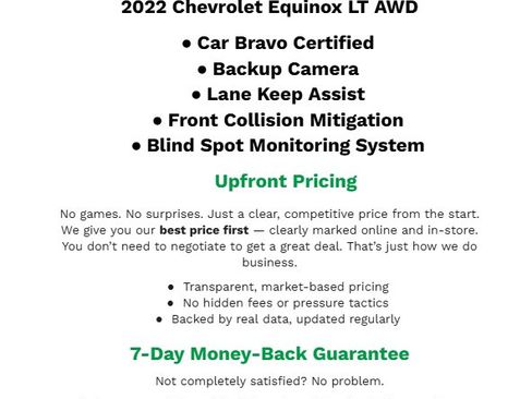 Certified 2022 Chevrolet Equinox LT AWD/4WD image 2