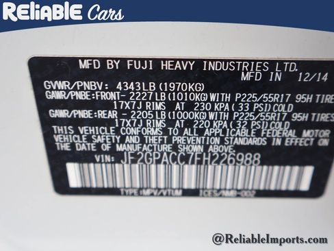 Used 2015 Subaru Crosstrek 2.0i Premium w/ Popular Package #1 image 25