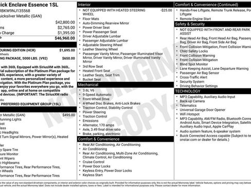 Used 2022 Buick Enclave Essence w/ Sport Touring Edition FWD image 22