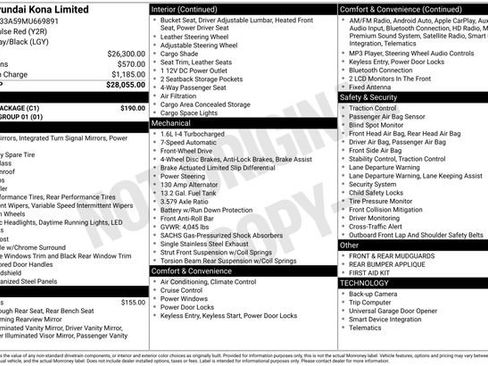 Used 2021 Hyundai Kona Limited w/ Cargo Package image 10