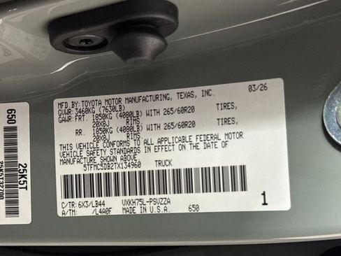 New 2026 Toyota Tundra 1794 Edition AWD/4WD image 25