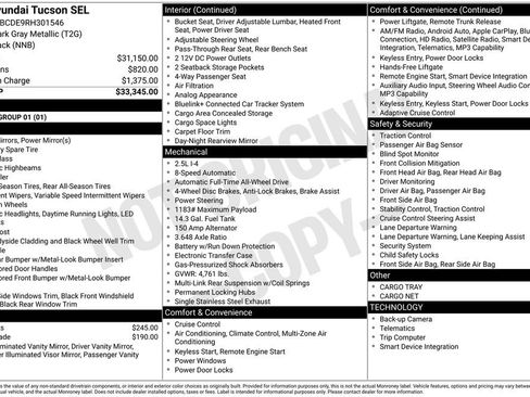 Certified 2024 Hyundai Tucson SEL AWD/4WD image 19