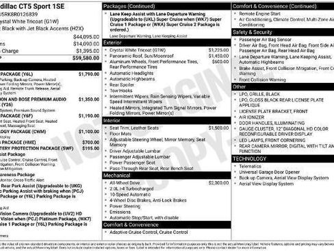 Certified 2024 Cadillac CT5 Sport w/ Parking Package AWD/4WD image 33