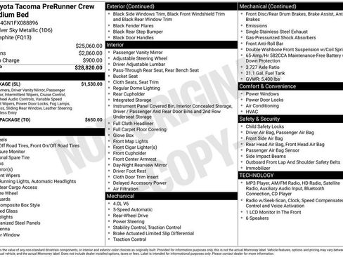 Used 2015 Toyota Tacoma PreRunner w/ SR5 Package RWD image 6