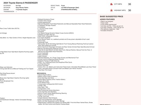 Used 2024 Toyota Sienna LE image 2