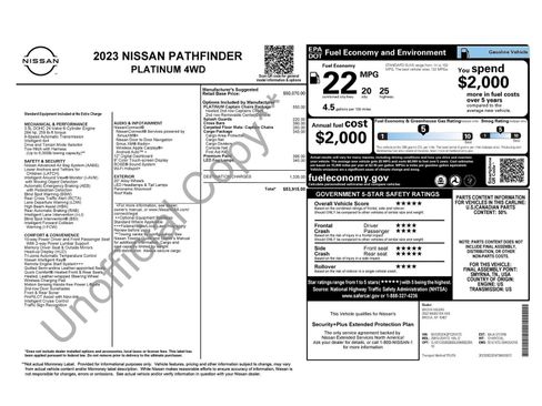 Used 2023 Nissan Pathfinder Platinum AWD/4WD image 10