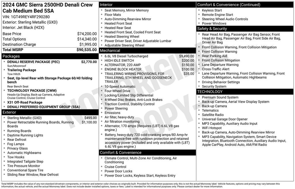 Used 2024 GMC Sierra 2500 Denali w/ Denali Reserve Package AWD/4WD image 45