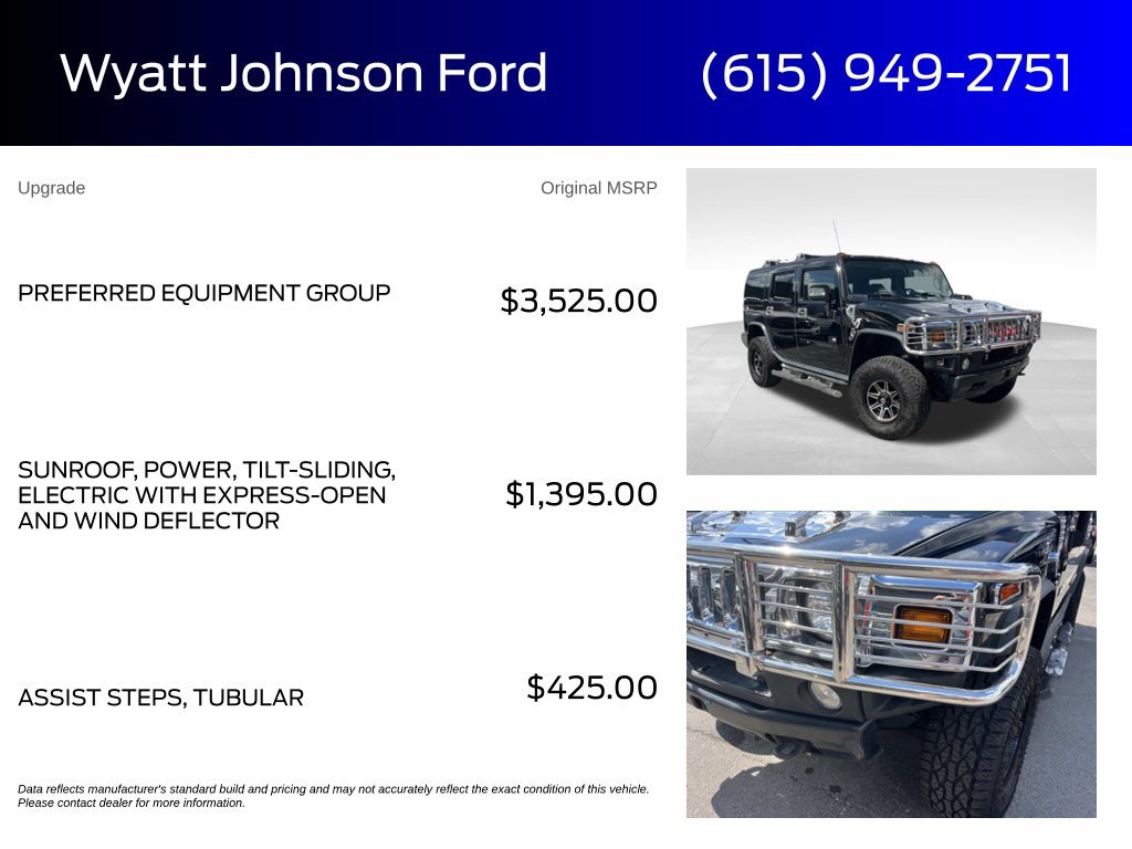 Used 2004 HUMMER H2 w/ Preferred Equipment Group AWD/4WD image 5