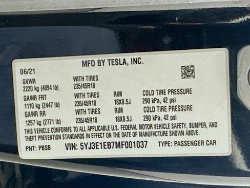Used 2021 Tesla Model 3 Long Range AWD/4WD image 15