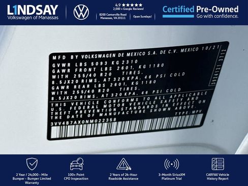 Certified 2022 Volkswagen Tiguan SEL R-Line image 26