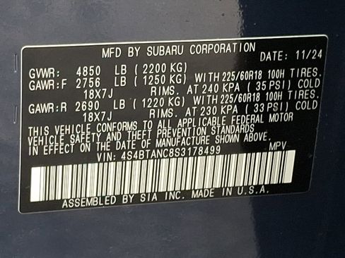 Certified 2025 Subaru Outback Limited image 28