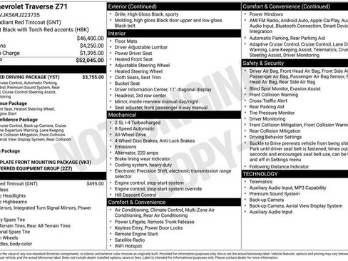 Used 2024 Chevrolet Traverse Z71 w/ Enhanced Driving Package AWD/4WD image 34
