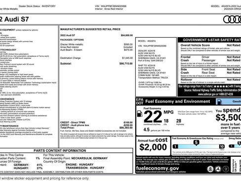 Used 2022 Audi S7 Premium Plus image 2