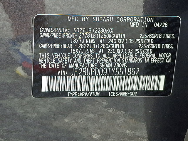 New 2026 Subaru Outback Limited AWD/4WD image 20