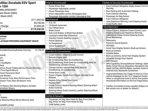 Used 2023 Cadillac Escalade ESV Sport Platinum AWD/4WD image 1