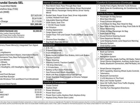 Used 2023 Hyundai Sonata SEL w/ Convenience Package FWD image 2