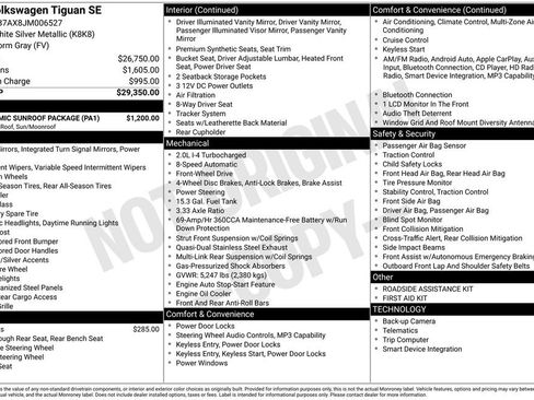 Used 2018 Volkswagen Tiguan SE w/ Panoramic Sunroof Package image 5