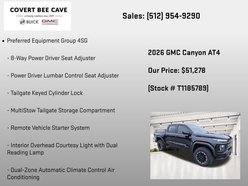 New 2026 GMC Canyon AT4 w/ Technology Plus Package AWD/4WD image 7