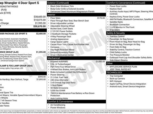 New 2026 Jeep Wrangler Unlimited Sport AWD/4WD image 5