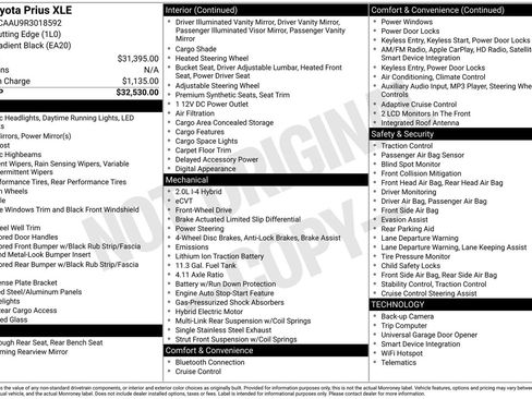 Used 2024 Toyota Prius XLE FWD image 4