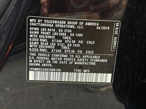 Used 2019 Volkswagen Atlas SEL AWD/4WD image 29