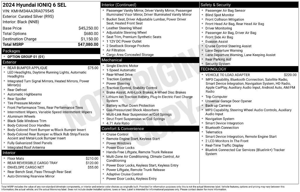 Certified 2024 Hyundai Ioniq 6 SEL RWD image 5