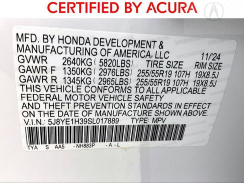 Certified 2025 Acura MDX Base image 43