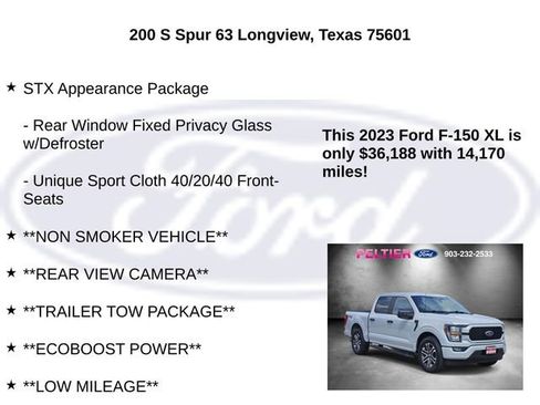 Certified 2023 Ford F150 XL w/ STX Appearance Package RWD image 10