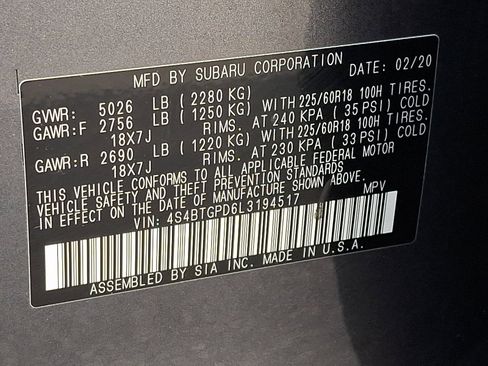 Used 2020 Subaru Outback Touring XT image 32