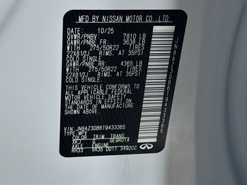 New 2026 INFINITI QX80 4WD w/ Sport Exterior Package image 42