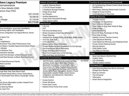 Used 2024 Subaru Legacy Premium image 22