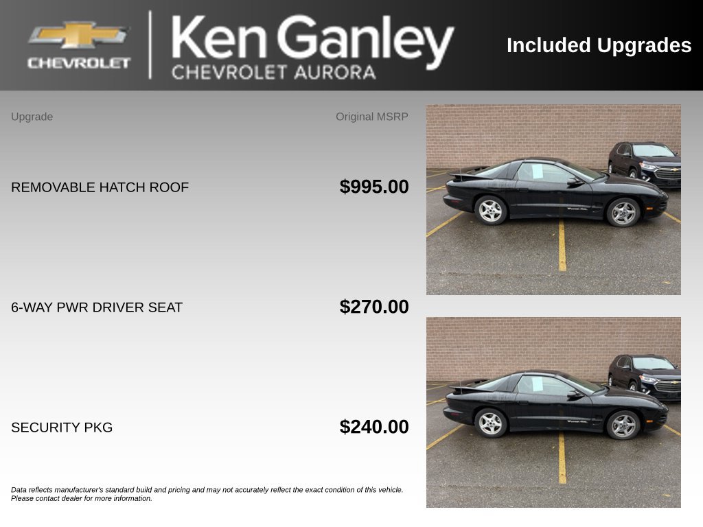 Used 1998 Pontiac Firebird Formula w/ Security Pkg RWD image 6