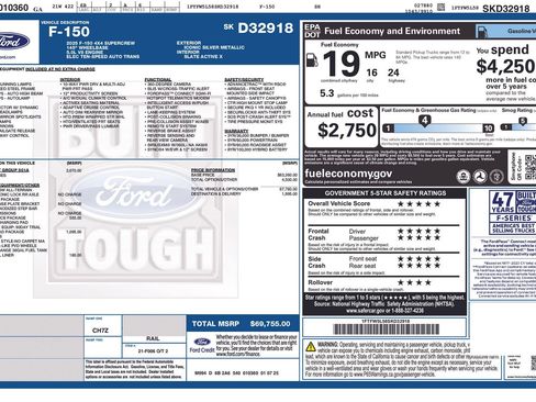 Certified 2025 Ford F150 Lariat w/ Equipment Group 501A Mid AWD/4WD image 33