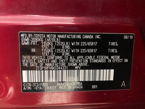 Used 2019 Toyota RAV4 XLE w/ Convenience Package AWD/4WD image 24